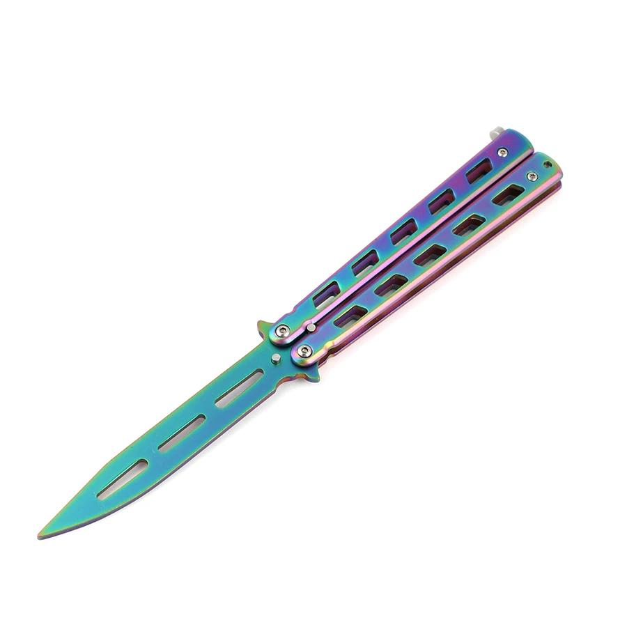 Складной нож из нержавеющей стали Balisong, Бабочка, тренировочный игровой нож для тренера, не острый