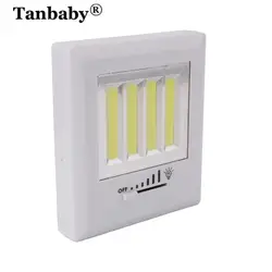Tanbaby батарея питание 4 шт. переключатель блочный шкаф лампы светодио дный светодиодные магнитные беспроводной ночник спальня гардероб