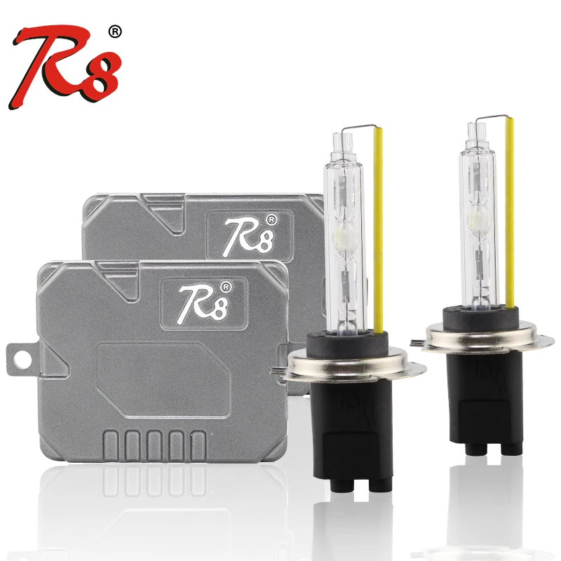 

R8 Super Slim Ballasts Canbus 55W HID Xenon Kit H1 H3 H4 H7 H8 H13 H11 9005 9006 880 Light Bulb Car Error Warning Free with EMC