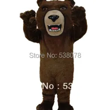 Свирепый коричневый костюм гризли, маскот сценический медведь детали костюма наряд костюм кунг-фу панды с мини-вентилятором и шлемом SW529