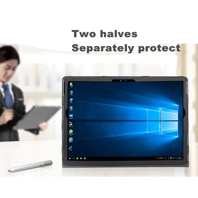  Detachable Cover For Microsoft Surface Book2 Book 13.5 Tablet Laptop Sleeve Case PU Leather Protect