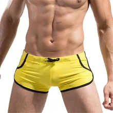 Шорты для плавания с низкой талией, мужские сексуальные плавки, крутая Мужская одежда для плавания, купальный костюм, пляжные шорты, спортивные трусы, летние трусы T0013