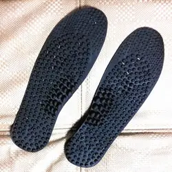 Обувь подкладки унисекс Пластик массаж стелька терапия ортопедические Черный дышащие вставки Здоровье Уход на ногами Акупрессура