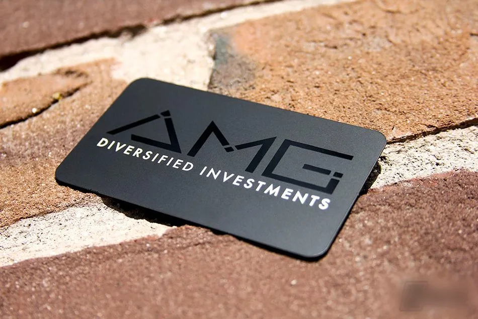 Personalized stainless steel business card hollow metal card custom metal business card design