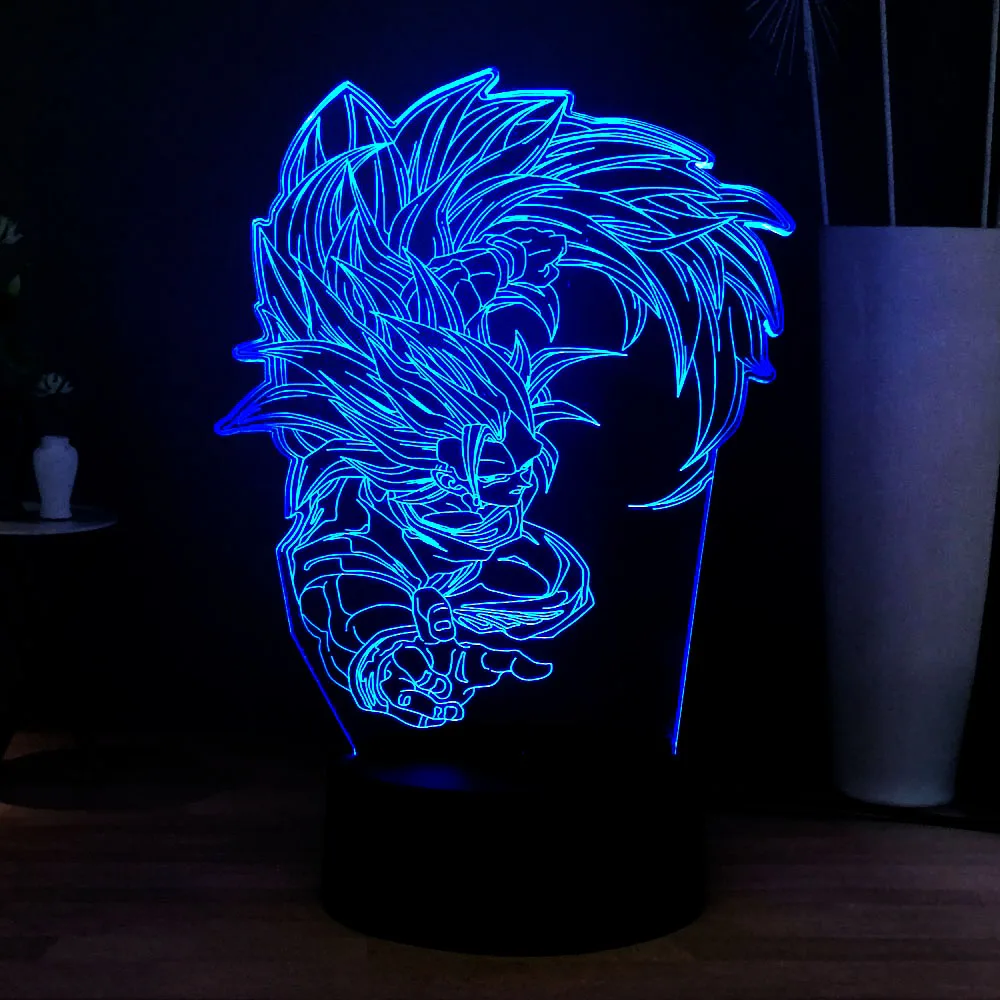 3D мультяшная лампа Dragon Ball Cool Wukong RGB светодиодный светильник для 7 видов цветов