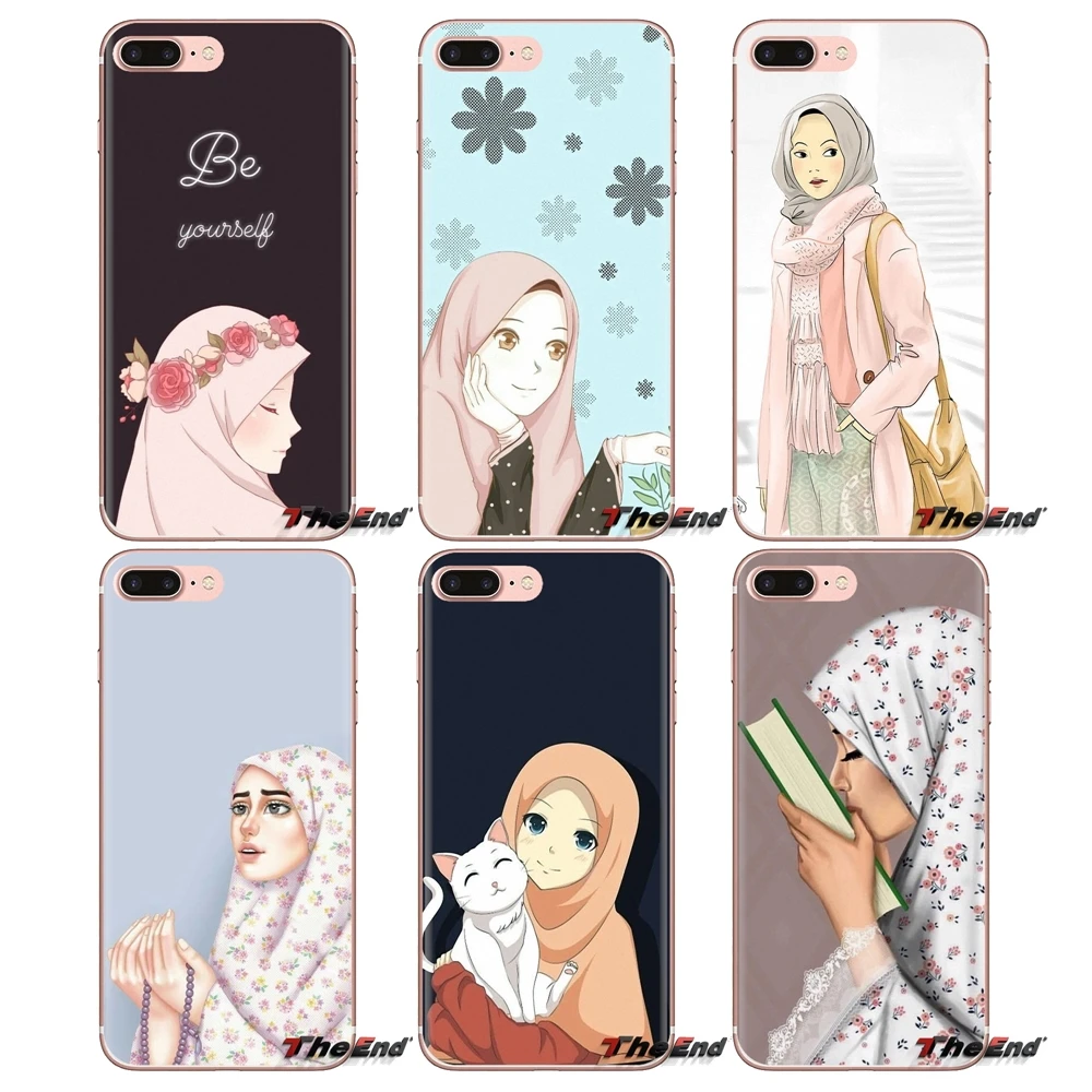 Чехол из ТПУ для мусульманских девушек Hijabi Women Huawei G7 G8 P7 P8 P9 P10 P20 P30 Lite Mini Pro P Smart Plus