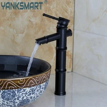 Бамбуковый кухонный кран на бортике с маслом, Черный Бронзовый Смеситель для раковины ванной комнаты CM0295