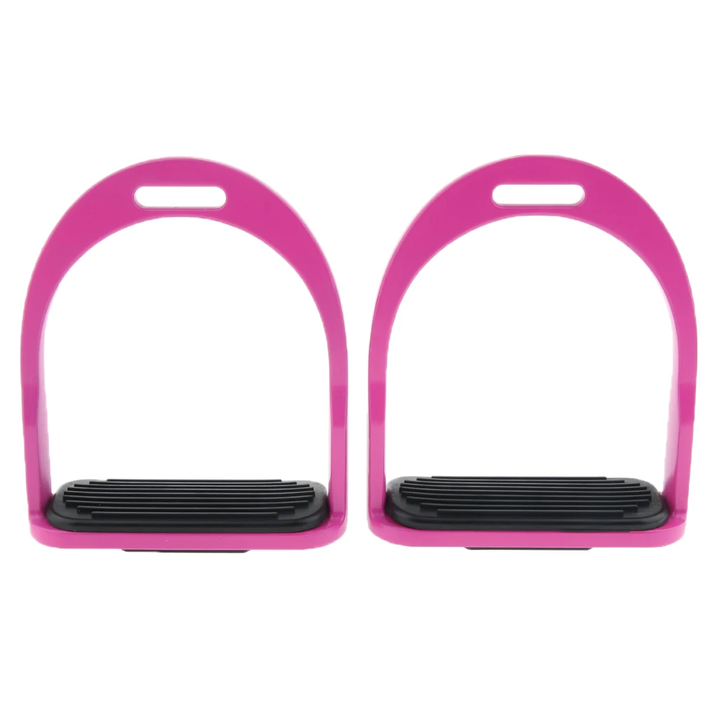 2019 2 Pairs Horse Saddle Aluminum Western Stirrups Tread Tack Men Women Riding Horse Riding Stirrups Body Protectors