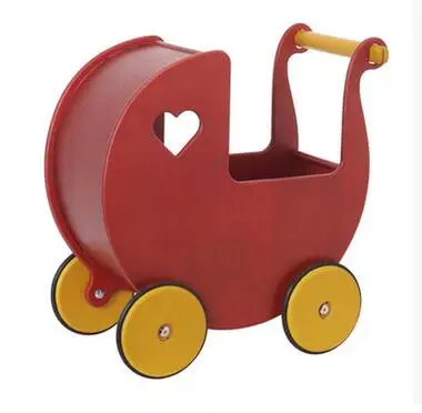 wooden dolls pram walker