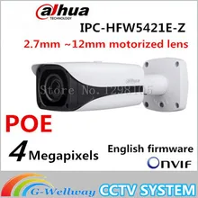 Original Dahua DH-IPC-HFW5421E-Z CCTV IPC 4MP POE HD 2.7mm ~12mm motorized lens WDR Network IR Bullet Camera IPC-HFW5421E-Z