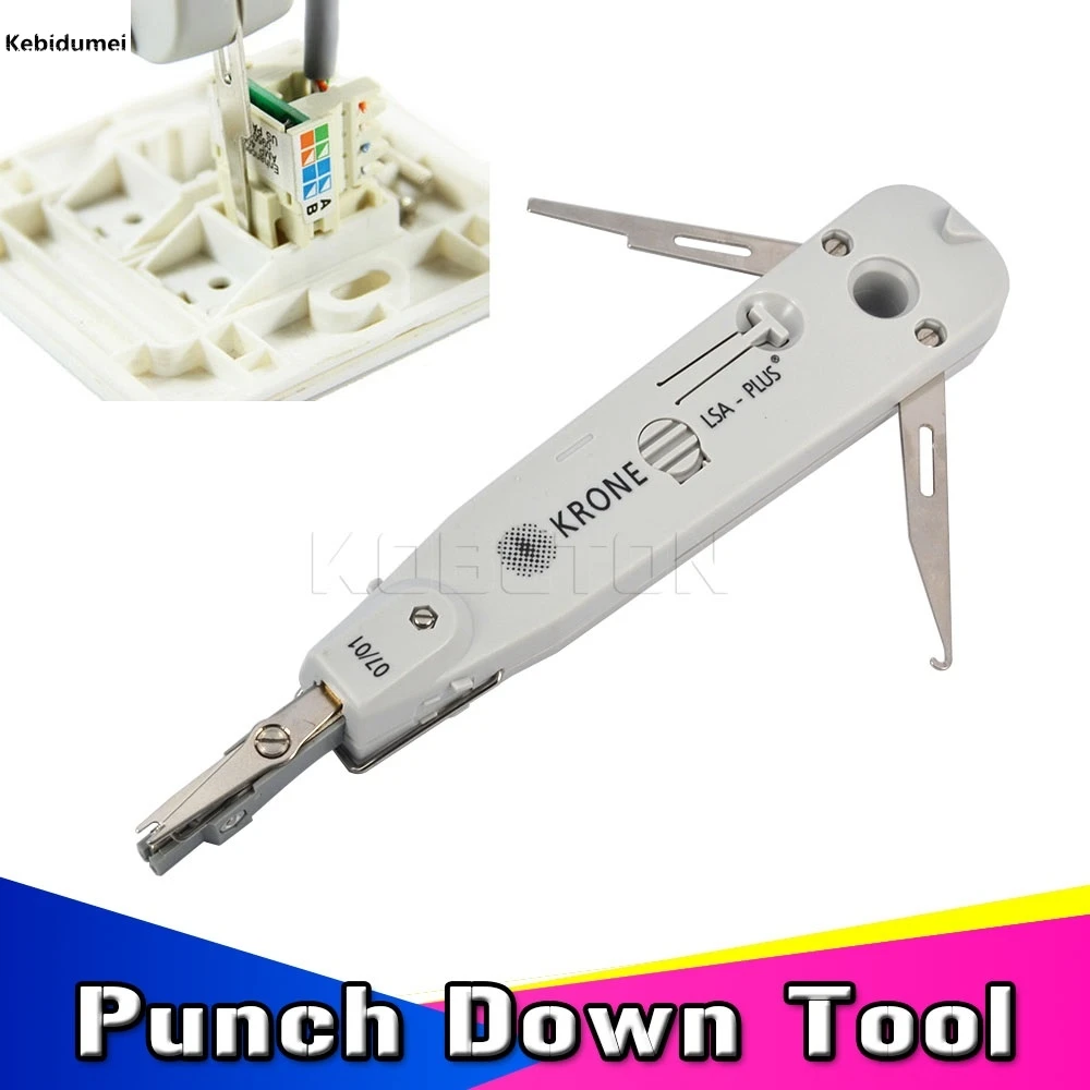 

New KRONE Professional Telecom LSA-Plus Tool with Sensor Ethernet Network Patch Panel Faceplate Punch Down Tool RJ11 RJ45 Cat5