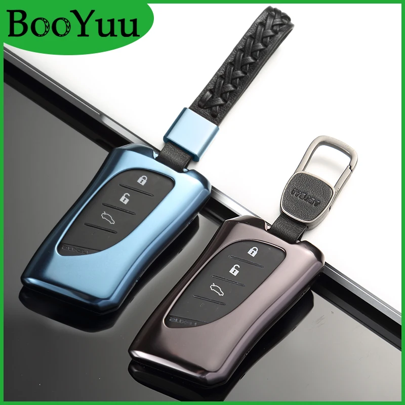 Booyuu Fashion Aluminium Alloy 3button Remote Key Car key Case Cove For Lexus ES LS LC 2018 keychain Accessories | Автомобили и