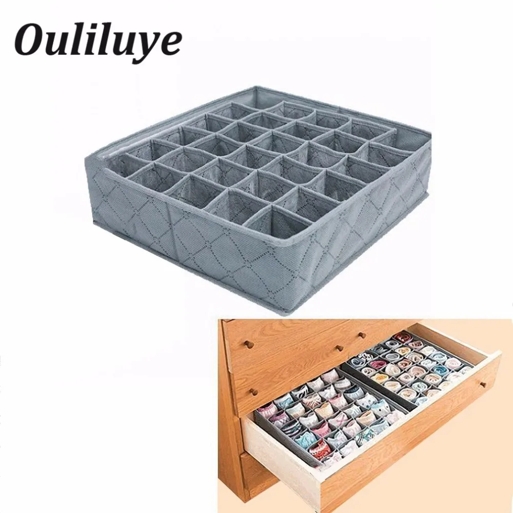

1PCS/30 Cells Storage Container Box For Home Drawer Storage Container Box Underwear Necktie Clothes Socks Organizer Box