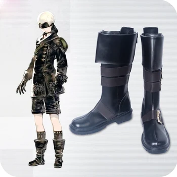 

Customize NieR Automata YoRHa No. 9 Type S 9S Cosplay Boot Long Black Shoes Male Female Size 35-47 European Size Boot Women Men