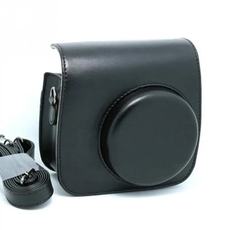 11 однотонных цветов из искусственной кожи Защитная сумка на плечо чехол для камеры Polaroid для Fuji Fujifilm Instax Mini 8