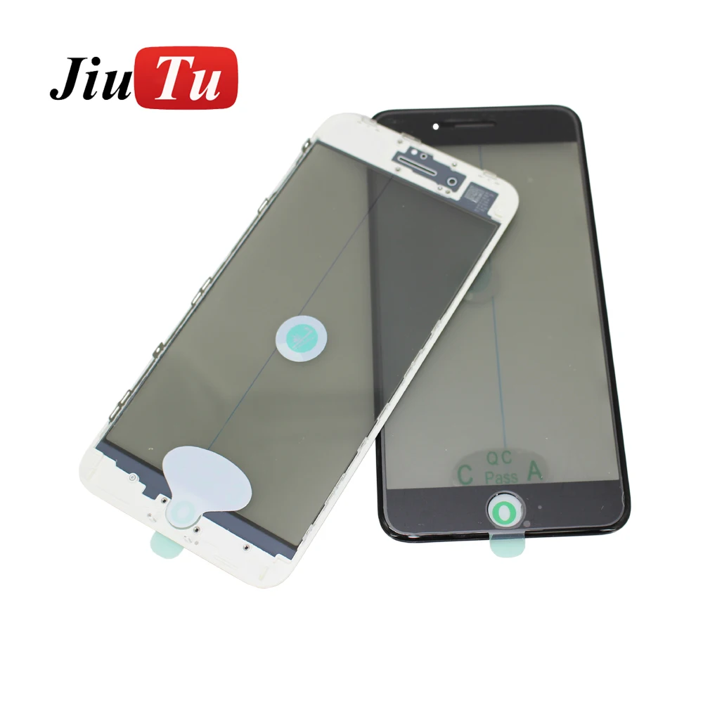Cold Press OEM Outer Glass with Middle Frame Bezel+OCA+Polarizer For iPhone 8 8plus  Pre-Assembled Refurbishing Parts 10pcs (3)