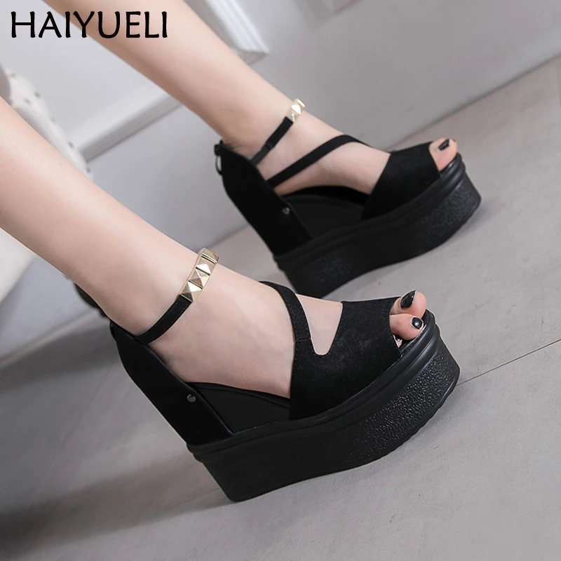 

Woman Sandals 2019 Summer High Heels Shoes Wedge Shoes For Women Leisure Wedge High Heels Women Platform Sandals