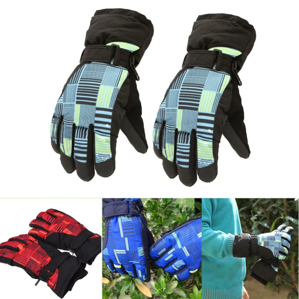 Мужские и женские лыжные перчатки, зимние водонепроницаемые теплые перчатки для холодной погоды, уличная спортивная одежда для снега, лыжные перчатки, 3 цвета, перчатки