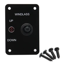 12V 15A Anchor Windlass Up/Down Rocker Switch Panel Marine Windlass ON-OFF-ON Control Panel With Red LED