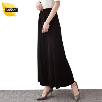 

2018 New Arrival High elastic Women leggings 6XL Plus size High Waist Skirt pants flared pants Modal women's Wide Leg pants