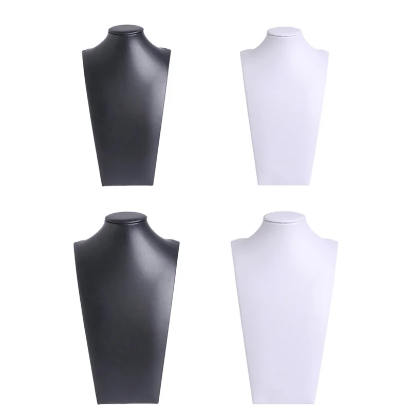  JAVRICK PU Leather Neck Props Jewelry Necklace Pendant Neck Model Display Stand Holder