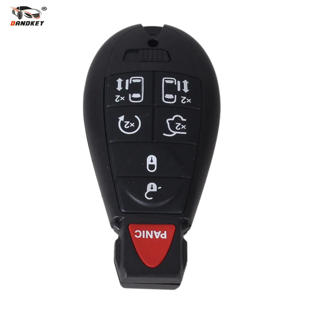 

DANDKEY 7 Buttons No Chip Spare Remote Case Blank Smart Key Shell Fit For Chrysler Town Country Dodge Grand Caravan+Insert Blade
