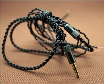 

earphone wire fever Four strand braid Crystal oxygen-free copper wire twist HIFI earphone