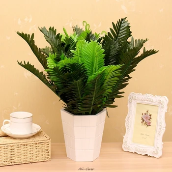 

1 Bunch 24 Heads Artificial Silk Plants Cycas Palm Tree Garden Home Decoration