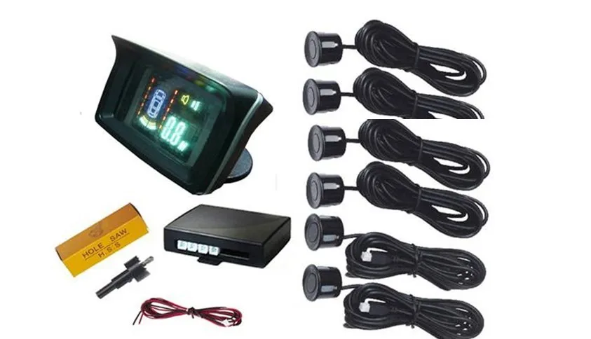 

Car Reverse Parking Radar Sensor car detector VFD Display Parking sensor With 6 sensors RD-088C6 parking assistance
