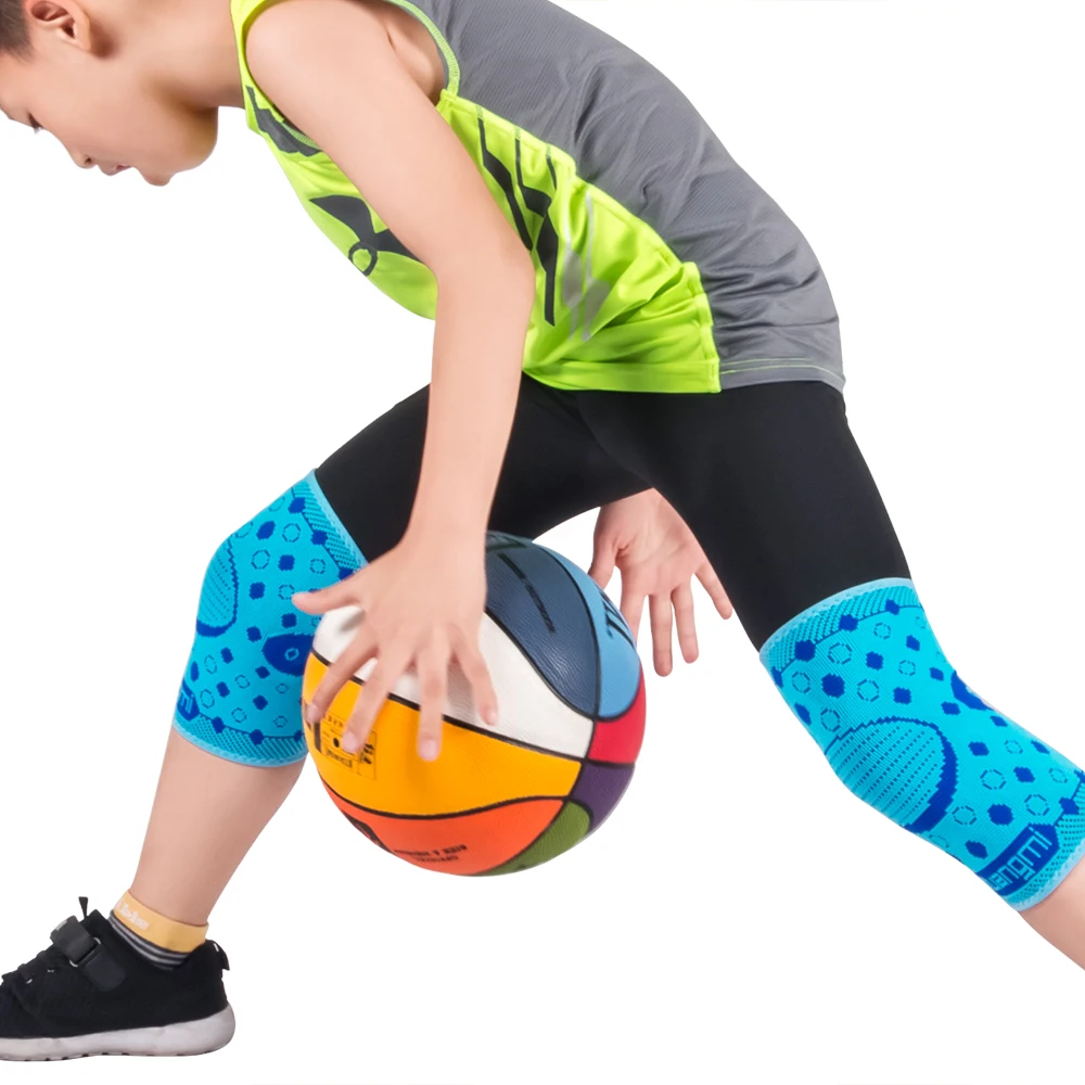 Kuangmi 1 pair children knee pads child game protector Elastic knee support kids cute Basketball Volleyball Cycling protection