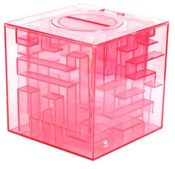 1 шт. 3D лабиринт магический куб головоломка скорость лабиринт Роллинг мяч Копилка игрушечный Банк игра кубики Magicos малыш деньги коробки MA 021