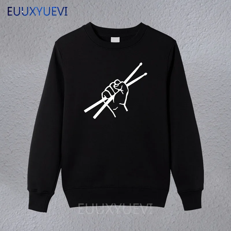 

2018 winter autumn Rock Roll Drum Male Print hoodies Men sweatshirts Man Tracksuit For Men Knitted boys pullover sweatshirt