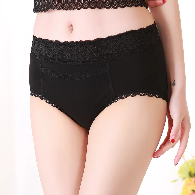 Queenral Sexy Physiological Panty Warm Palace Underwear Waterproof Pockets High Waist Brief Cotton Menstrual Panties Lingerie   20