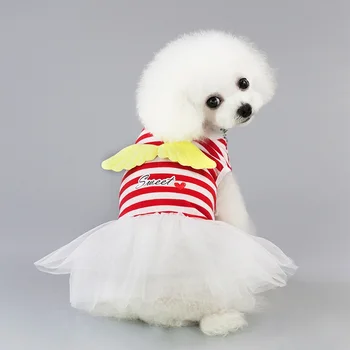 ペット犬服ドレス夏羽ドレス犬猫テディ子犬のウェディングドレス犬 Fot 小中犬ペットアクセサリー 35 Leather Bag