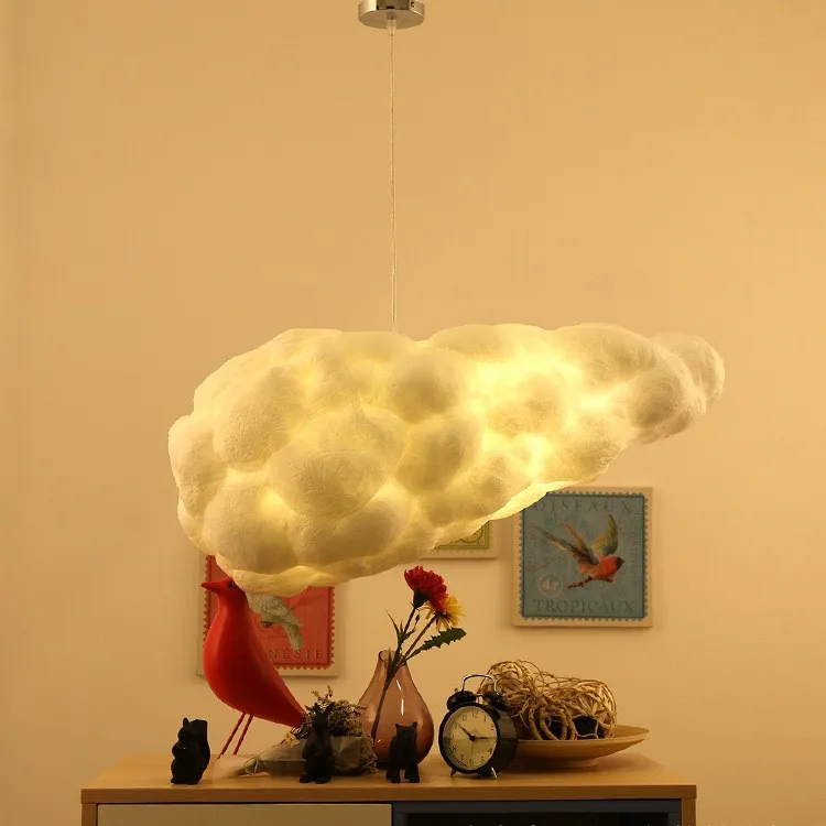 Современные креативные плавающие облака люстры, теплый романтический светильник для гостиной, спальни, кабинета, бара, ресторана, хлопковых облаков, светильники