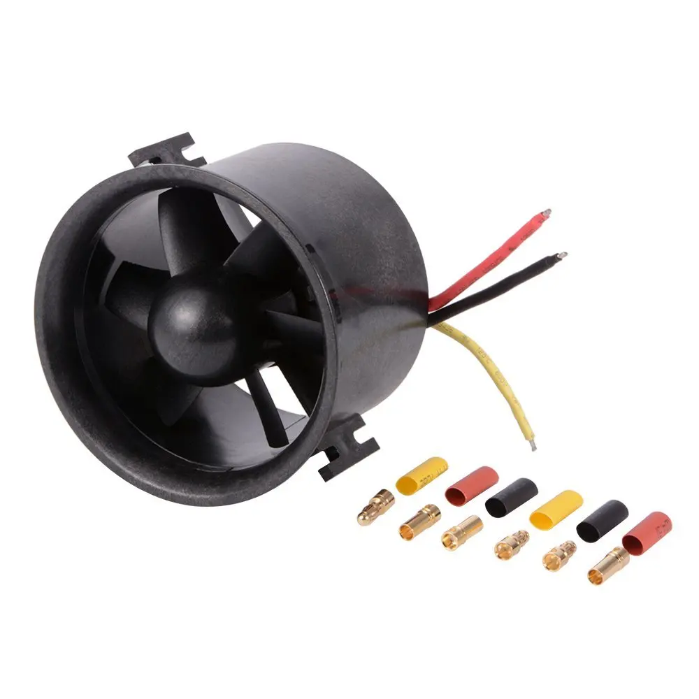 QX двигатель 70 мм EDF Ducted 6 Rotor Fan с QF2822 3000KV бесщеточный внешний мотор баланс