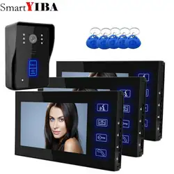 SmartYIBA 3*7 "TFT Цвет видео домофон дверной звонок Системы комплект ИК Камера монитор домофона громкой связи домофон