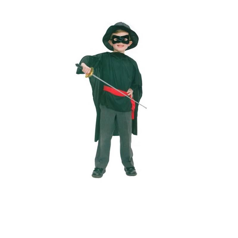 Halloween Party Cosplay Costumes Zorro Costume For Kids Cute Children
