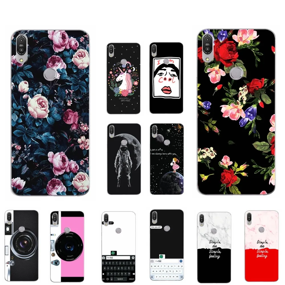 

Lovers Vintage flowers Case For Asus Zenfone Max Pro M1 ZB602KL Cover Soft TPU For Asus Zenfone Max Pro M1 ZB601KL 6" Inch Funda