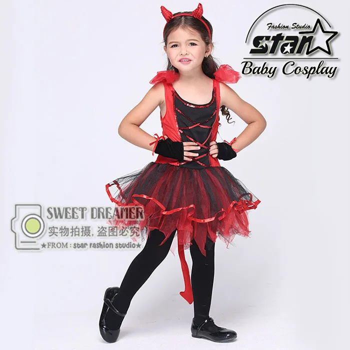 baby girl red and black devil dress naughty little demon party dress fantasia infantil children fancy dress halloween costumes - Naughty Girl Halloween Costumes baby girl red and black devil dress naughty little demon party dress fantasia infantil children fancy dress halloween costumes - Naughty Girl Halloween Costumes