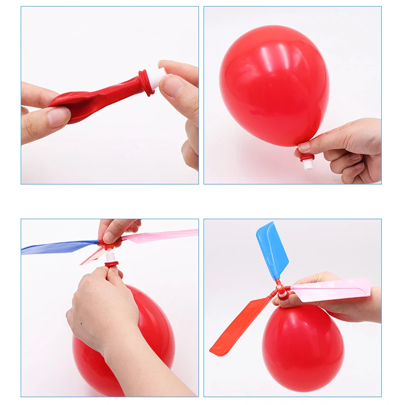 Balloon Helicopter Flying Toy Child Birthday Xmas Party Bag Stocking Filler Gift Toy Balls Outdoor Fun Sports For Kids Toy Gift