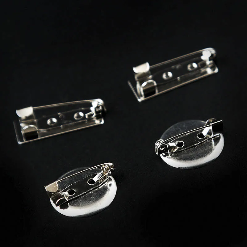 

10pcs Round Rectangle Base for Brooch Cabochon Setting with Pin Jewelry Accessories Supplier 25mmTray Diy Sweater Cameo Brooches