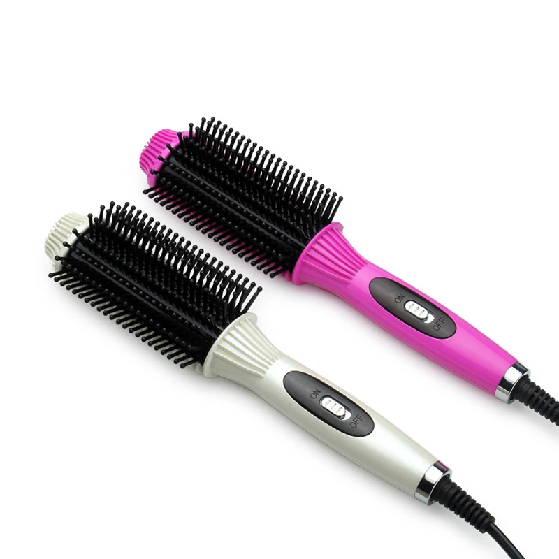 

Dropshipping 1Pc 2 In 1 Hair Curler Multifunction Electric Comb Curling Hair Straightener Brush Curling Styling Tools