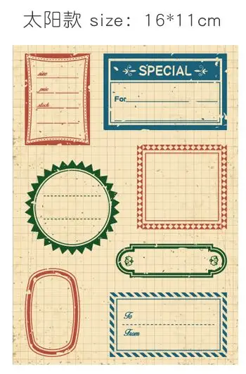 Винтажные этикетки красочные слова прозрачный силиконовый штамп печать DIY Скрапбукинг Фотоальбом Декоративные прозрачные штампы листы - Цвет: 3