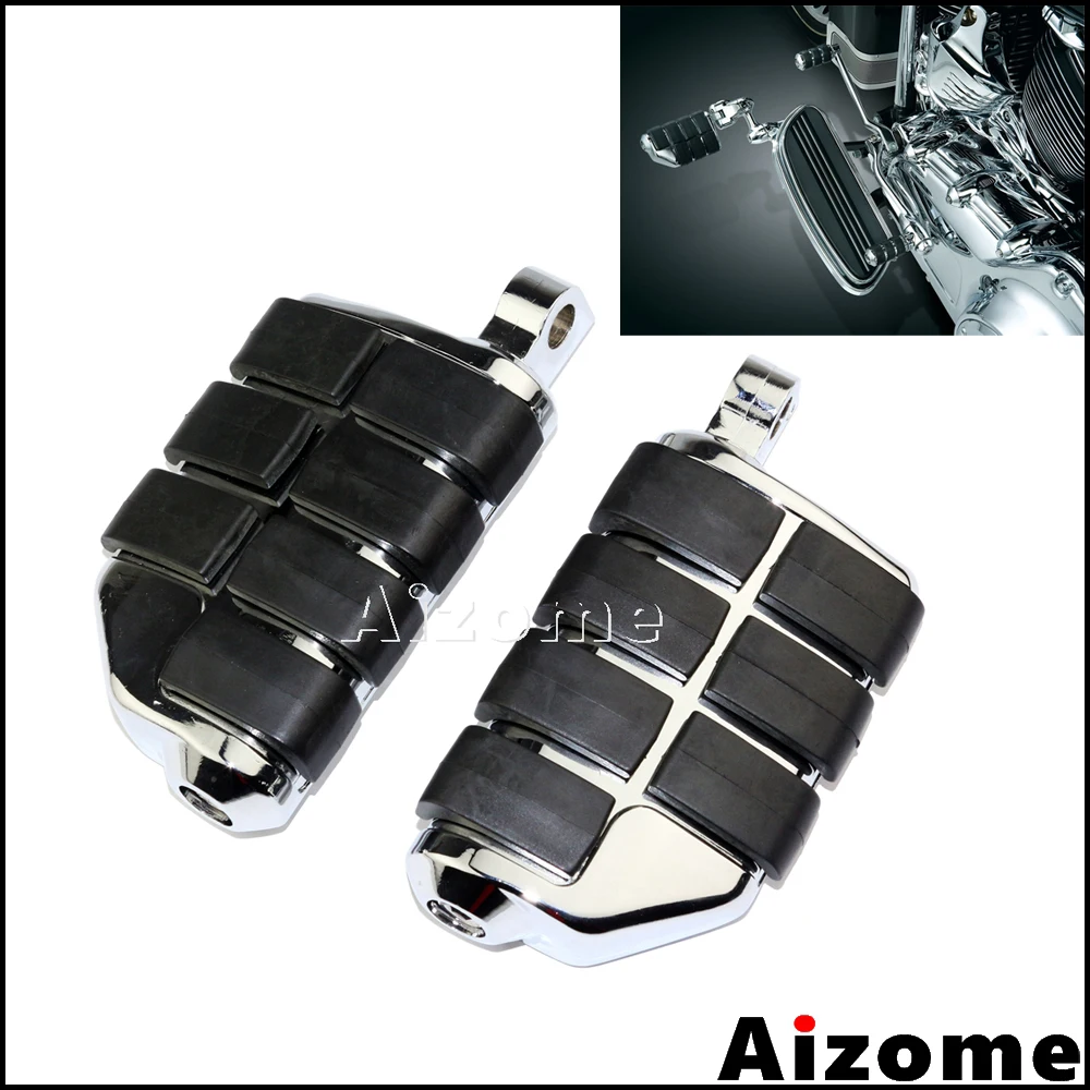

Chrome Male Mount Foot Pegs Footrest For Harley Honda Yamaha Sportster Softail Dyna GoldWing XV750 Motorbike Highway Foot Rests