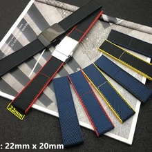 Нейлоновый ремешок для часов для Breitling ремешок для NAVITIMER WORLD Avenger/navitimer ремень 22 мм пряжка черный желтый красный синий инструмент