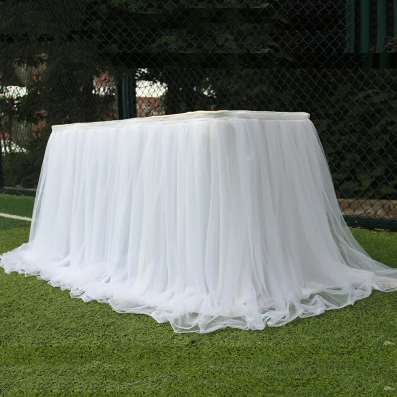Свадебная юбка-пачка, Тюлевая ткань для украшения свадебного стола, Текстиль для дома, сада, скатерти, аксессуары, горячая распродажа