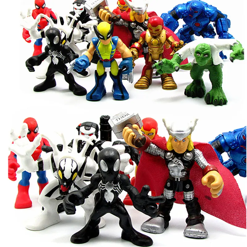 

Hasbro Marvel Avengers Q version Iron Man Robot Thor Captain America Spiderman Model Doll Toy For Kids Gift