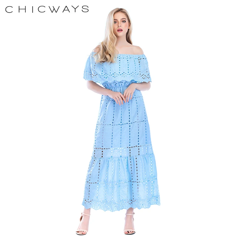 Chicways сексуальное повседневное пляжное осеннее платье с вырезом лодочкой и