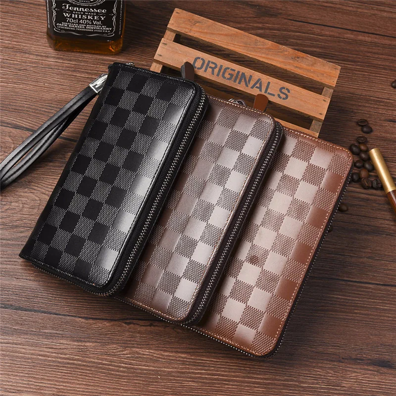 

billetera hombre 2019 wallet Men Long Wallet Men 2019 Designer Brand Business Leather Purse Multi-function mobile phone wallet